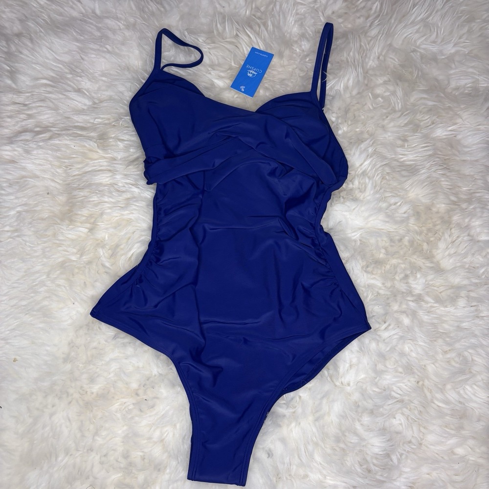NWT Cupshe Womens One Piece Swimsuit Size Small Blue